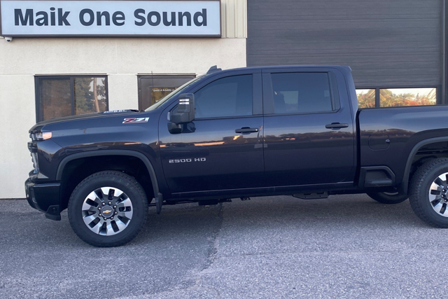 Chevrolet 2024 2500HD with professional window tint in North Bay